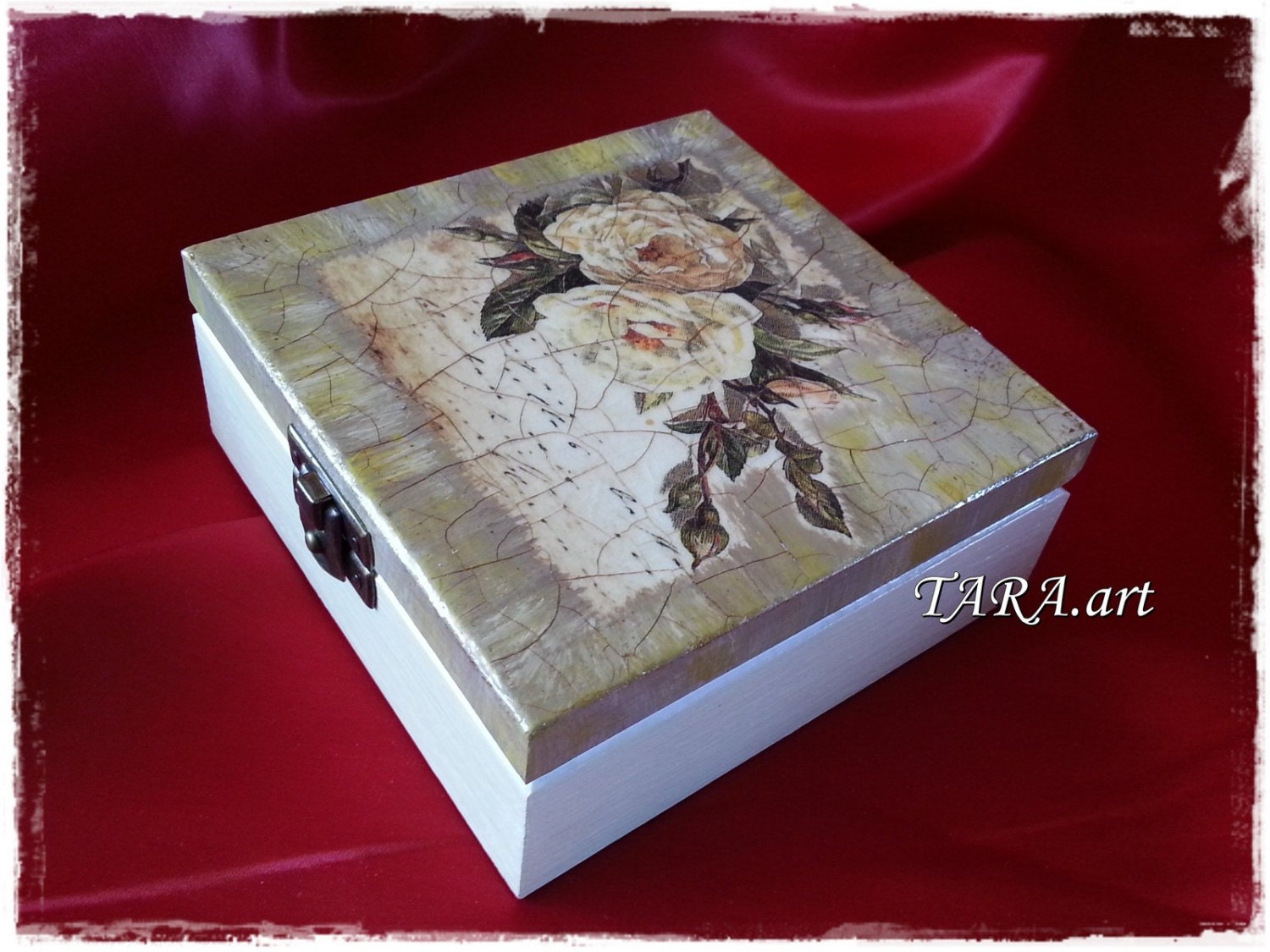 Decoupage jewelry box wooden jewellery holder jewelry Etsy