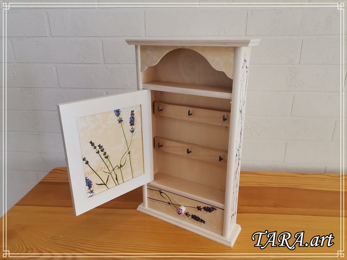 Key Box Decoupage Key Keys Hanger Wooden Key Holder Etsy