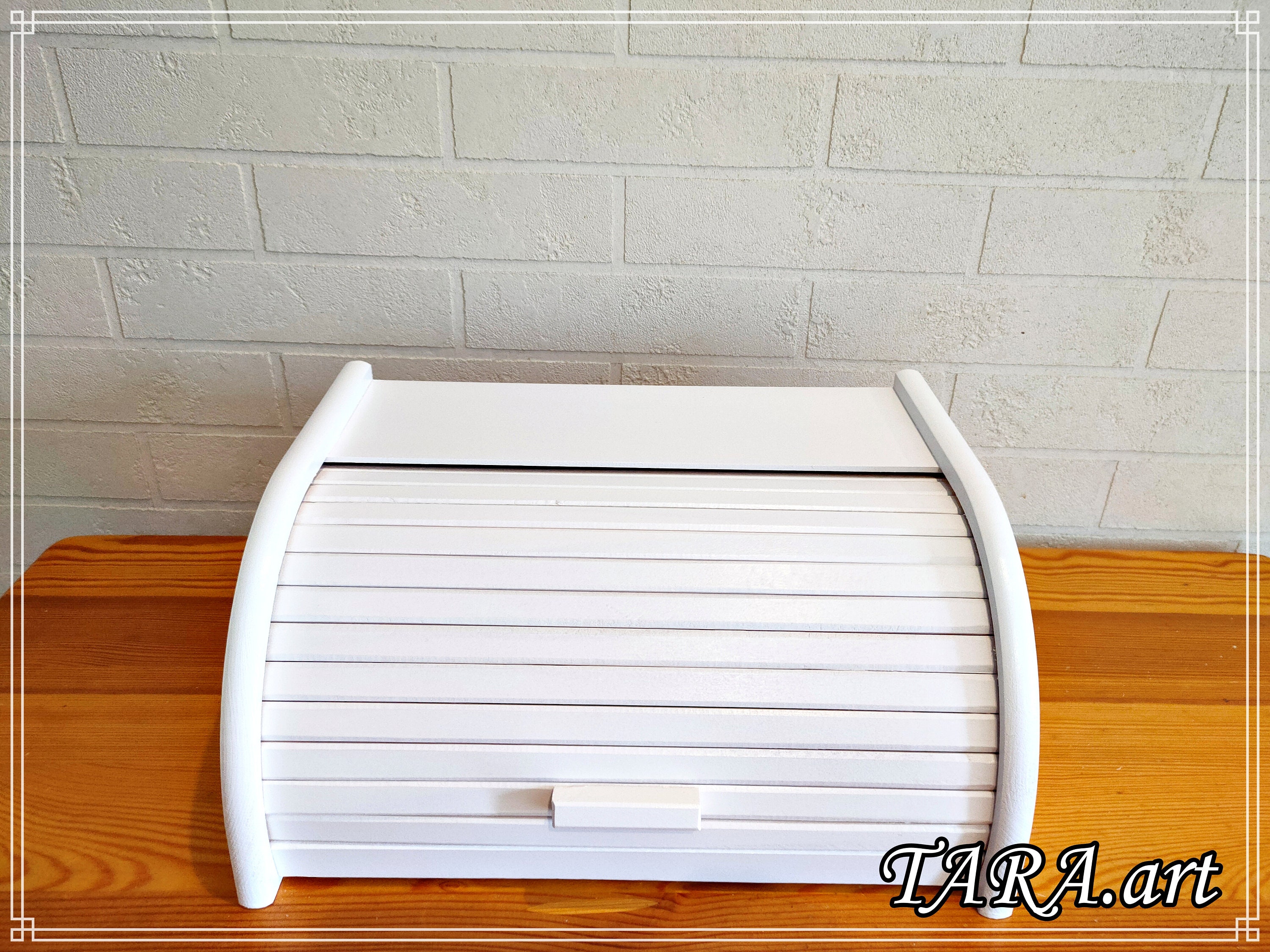 White Bread Box, Wooden Bread Box, Beech Wood Bread Bin