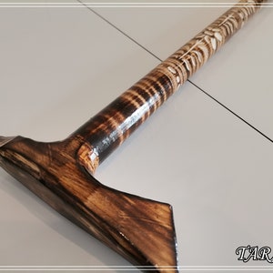 Brown wooden Cane, Walking Stick, Handmade simply handle, Solid walking cane stick, Handcrafted solid cane, Carved wood walking stick