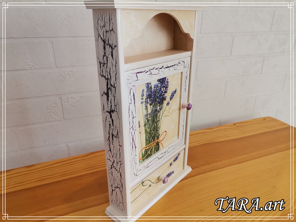 Key Box Decoupage Key Keys Hanger Wooden Key Holder Etsy