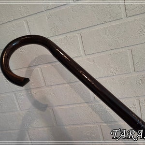 Sturdy wooden cane, Solid walking stick made from wood, Dark brown cane stick, Classic walking stick, Best gift for father/grandfather/uncle