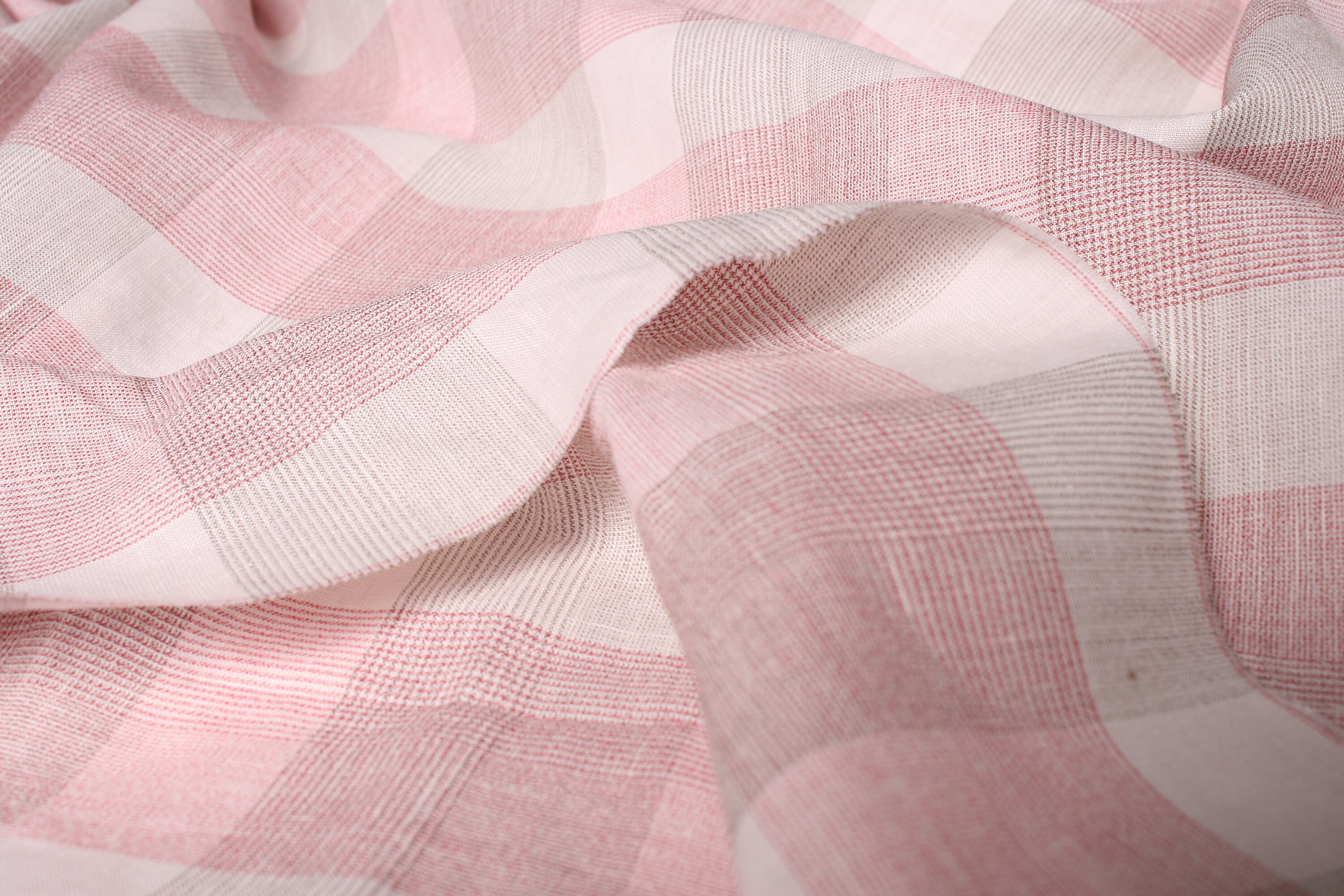 Linen dress fabric in graypink check ArM98 Linen fabric Etsy