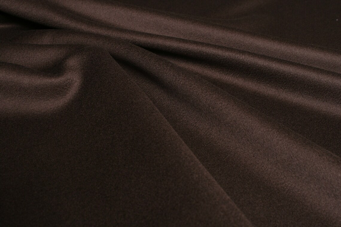 Colombo twolayer coat cashmere fabric in chocolate color Etsy