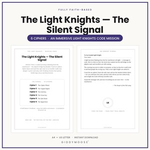 Light Knights Bible Code Breaker Mission | Christian Homeschool Spy Cipher Escape Quest | Family Classroom | Download