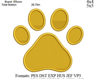 Paw print embroidery machine 2 . embroidery pattern . embroidery designs