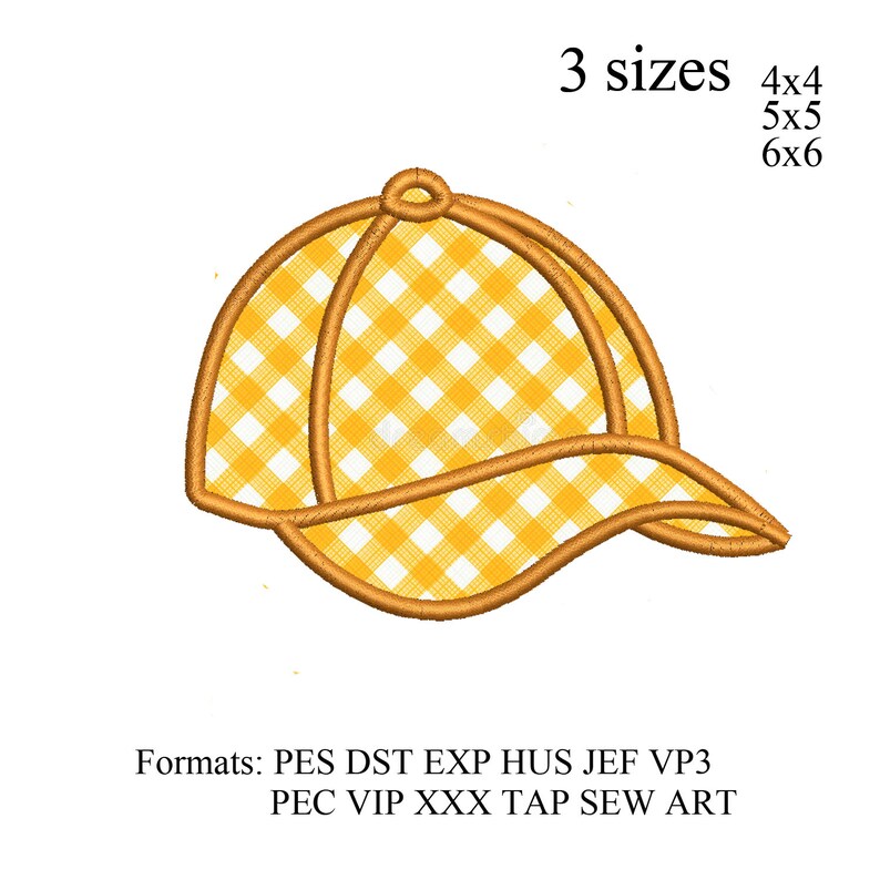 Baseball Hat Applique Embroidery Design DIGITAL DOWNLOAD No Etsy