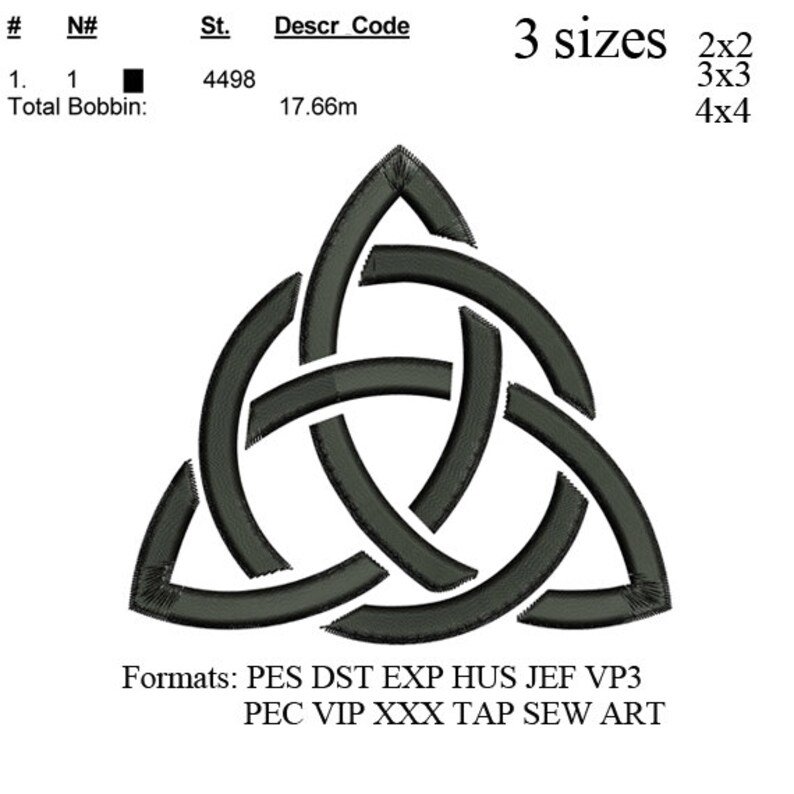Irish Celtic Knot Embroidery Machine . Embroidery Pattern . Etsy
