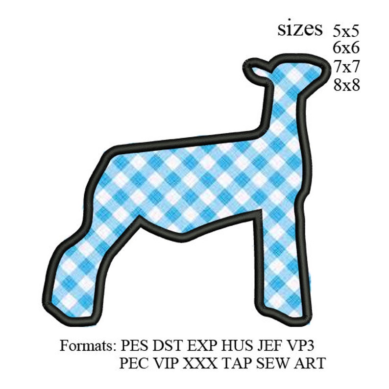 Lamb Applique Embroidery Design Lamb Applique Embroidery Etsy
