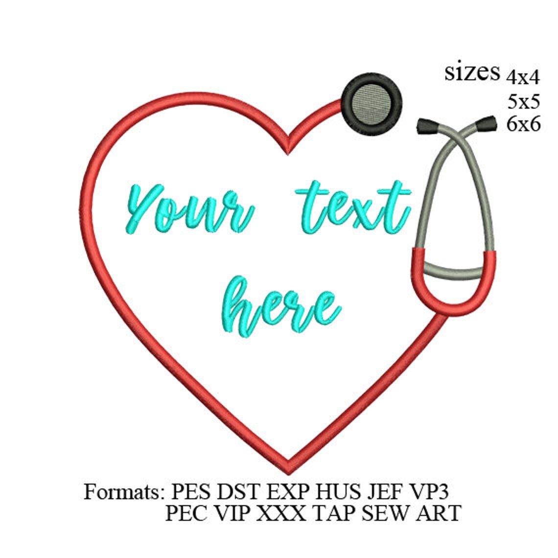 Embroidery Designs Nurse Lovenurse Embroidery Designface Etsy