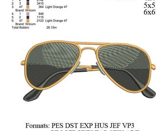 Sunglasses embroidery machine,sunglasses embroidery pattern, embroidery designs No 644