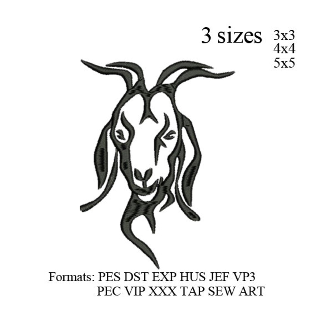 Boer Goat Embroidery Machine . Embroidery Pattern . Embroidery Designs