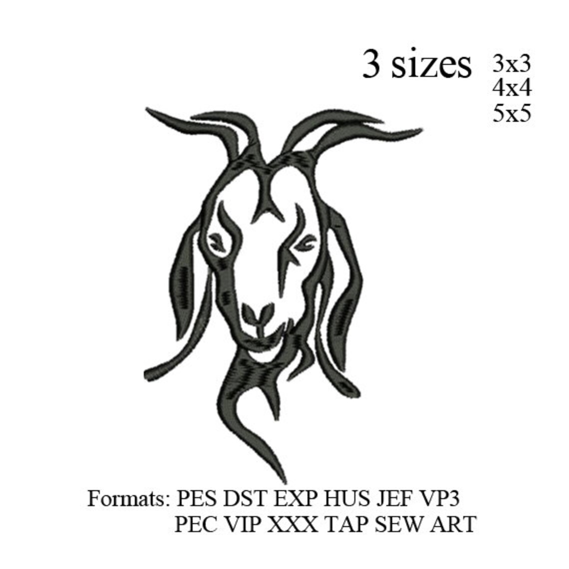 Boer goat embroidery machine  embroidery pattern  embroidery  etsy Boer goat embroidery machine  embroidery pattern  embroidery  etsy