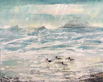 Cartes d'art du paysage écossais / oeuvres d'art originales de Linda McCann / 4 cartes vierges / coffret de cartes / art écossais / cartes uniques