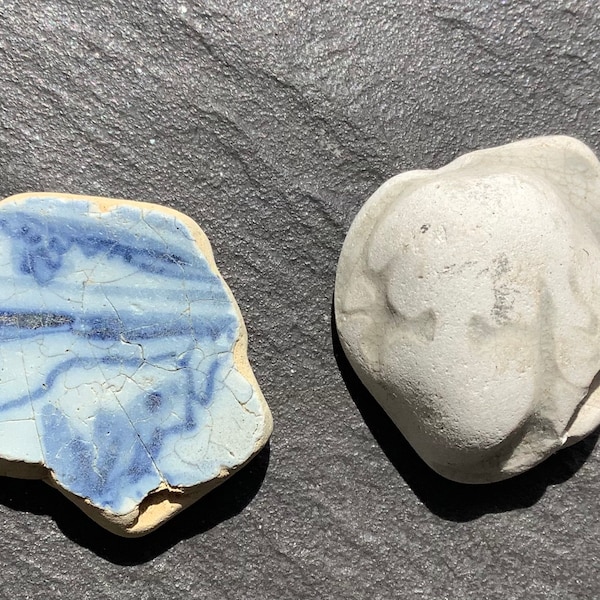 SEA WORN POTTERY | Sea Worn Pottery for Dog Lovers | Vintage Pottery Shards | SeaFindsScotland Rare Scottish Beach