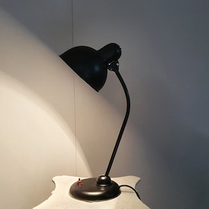 Original Kaiser Idell 6551 - Christian Dell - Table Lamp - around 1927 - 1928 - Black - Bauhaus - Dom without Marking - Extremely Rare