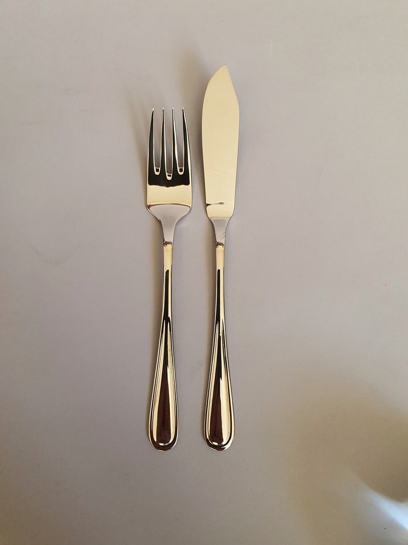 WMF Fischbesteck mit Vorleger Koblenz für 6 Personen Cormargan Vintage zdjęcie 6