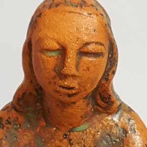 Matthäus Fellinger Expressionist Ceramics Figure Kneeling Woman 1949 image 3