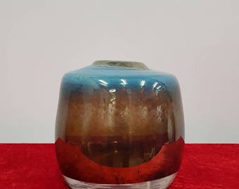 Studio Glass-Grail glass-vase-Karl Walton-Irsierend-um 1970-2