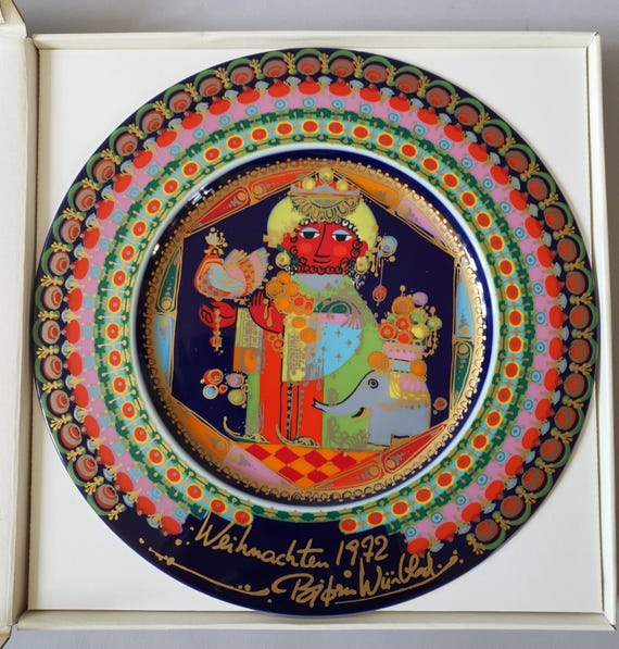 ローゼンタールクリスマスプレート、Bjorn Wiinblad 1972年製 ローゼン
