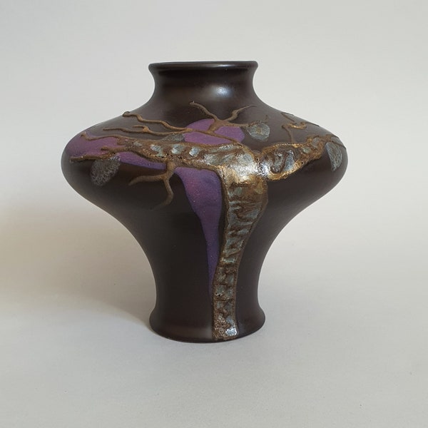 Ruscha Keramik Vase im Art Nouveau Stil - Jugendstil - um 1960