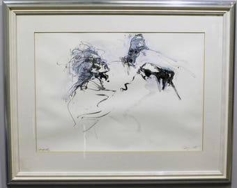 Andreas Noßmann - Original Drawing Mixed Media - Conductor II Signed Around 1988