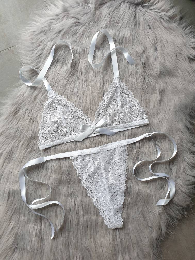 Millie White Lace Panties Lovesarah Lingerie - Etsy