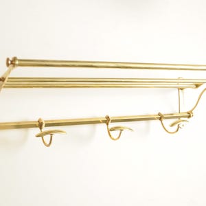 Wall Clothing Rack in Brass Handcrafted in France - Etsy