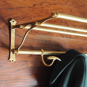 Wall Clothing Rack in Brass Handcrafted in France - Etsy