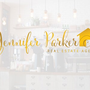 Real Estate Logo, Signature Logo, Realtor Logo, House Logo, Realtor Branding, Feminine Logo, Gold Logo, Branding Kit, Premade Logo Design 94