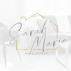 Real Estate Logo, Real Estate Marketing, Realtor Logo, Realtor Watermark, House Logo, Realtor Branding, Gold Logo, Branding Kit 85