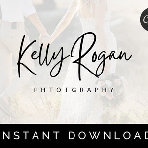 Editable Photography Logo, Canva Logo, Branding Design, Premade Logo, Feminine logo, Instant Download, Branding Kit, Premade Logo Design