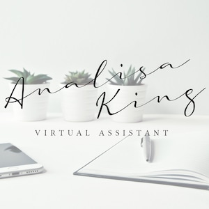 Feminine Logo, Virtual Assistant Logo Design, Photography Logo, Premade Logo Design, Minimalist Logo 37