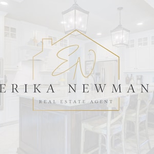 Real Estate Logo, Real Estate Marketing, Realtor Logo, Realtor Watermark, House Logo, Realtor Branding, Gold Logo, Branding Kit 124