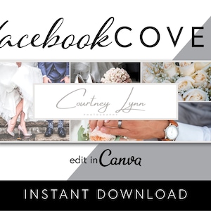 Wedding Photographer Facebook Cover, Photography Template, Facebook Banner, Social Media Template, Real Estate Marketing INSTANT DOWNLOAD 05
