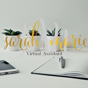 Virtual Assistant Logo, VA Logo, Branding Kit, Branding Package, Premade Logo, Feminine Logo, Virtual Assistant Template, Initial Logo  01