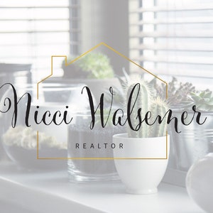 Realtor Branding, Realtor Logo, Signature Logo, Real Estate Logo, House Logo, Gold Logo, Branding Kit, Premade Logo Design 81