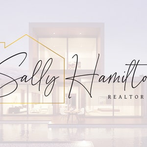 Real Estate Logo, Real Estate Marketing, Signature Logo, Realtor Logo, House Logo, Realtor Branding, Gold Logo, Branding Kit  110