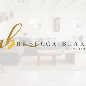 Realtor Logo, Signature Logo, Real Estate Logo, House Logo, Realtor Branding, Gold Logo, Branding Kit, Premade Logo Design 131