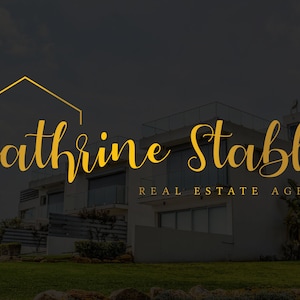 Real Estate Logo, Signature Logo, Realtor Logo, House Logo, Realtor Branding, Feminine Logo, Gold Logo, Branding Kit, Premade Logo Design 96