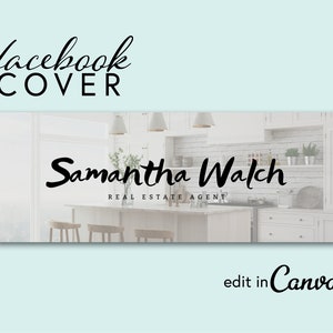 Realtor Facebook Banner, Real Estate Marketing, Facebook Cover, Photography Template, Canva Template, Facebook Banner, INSTANT DOWNLOAD 23
