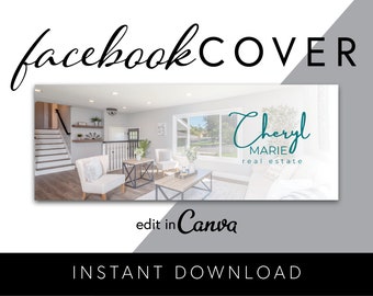 Facebook Cover, Photography Template, Facebook Banner, Social Media Template, Real Estate Marketing INSTANT DOWNLOAD 03