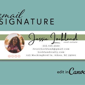 Email Signature, Real Estate Marketing, Email Template, Photography Template, Canva Template, INSTANT DOWNLOAD 01