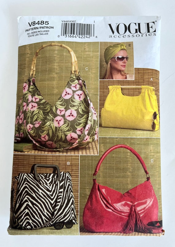 Vogue 8760 Fashion Accessories Sewing Pattern Handbag Bag Purse Tote Unused  - Etsy