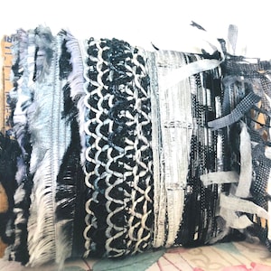Cruella Deville Art Yarn Bundle: Gray Mixed Media Fibers