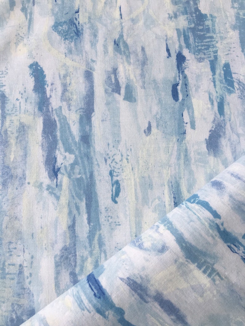 Watercolor Cotton Cloud Print Cotton 1 Yard Cotton Fabric Etsy