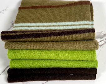 Upcycled Felted Sweater Pieces, DIY Mittens Fabric