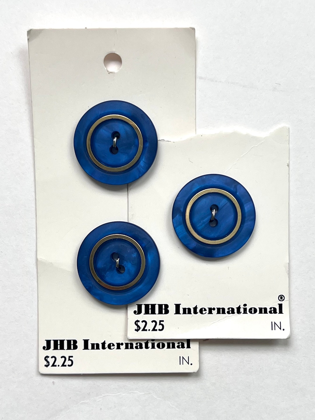 Vintage JHB International Buttons Blue Round Buttons Size Etsy