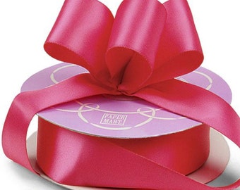 7/8” Shocking Pink Satin Ribbon Single sided sold by the yard