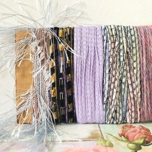 Art Yarn Bundle: Hot Victorian Summer Ribbon Yarns